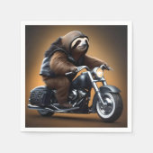 Rebel Sloth: Ein lederverkleidetes Motorrad Serviette (Vorderseite)