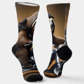 Rebel Sloth: Ein lederverkleidetes Motorrad Socken (Gewinkelt)