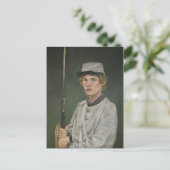 Rebel Soldier Ziviler Krieg Portrait Art Postkarte (Stehend Vorderseite)