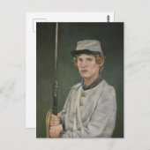 Rebel Soldier Ziviler Krieg Portrait Art Postkarte (Vorne/Hinten)
