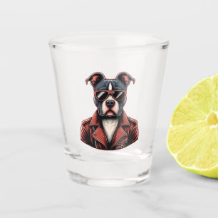 Rebel Spirit Dog - Cooles Vintages Tier Schnapsglas