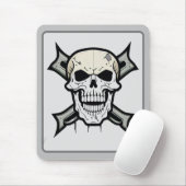 "Rebel Spirit: Skull and Crossbones Design" Mousepad (Mit Mouse)