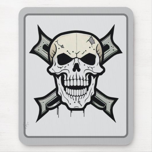 "Rebel Spirit: Skull and Crossbones Design" Mousepad (Vorne)