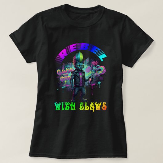 Rebel with claws T-Shirt (Design vorne)