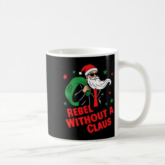 Rebel Without A Claus– Cool Santa Leather Jacket C Kaffeetasse (Rechts)