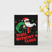 Rebel Without A Claus– Cool Santa Leather Jacket C Karte (Gelbe Blume)
