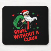 Rebel Without A Claus– Cool Santa Leather Jacket C Mousepad (Vorne)