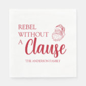 Rebel Without A Clause Christmas Santa Serviette (Vorderseite)