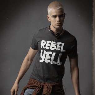 REBEL YELL 1980er VINTAG Men's T - Shirt T - Shirt
