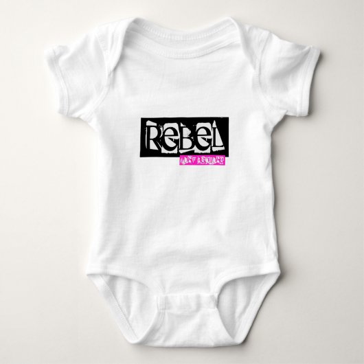 Rebeldom: Nur weil Baby T-Shirt Baby Strampler (Vorderseite)