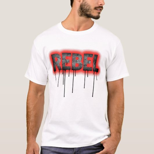 REBELDRIP Trotz in Rotem Echo T-Shirt (Vorderseite)