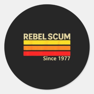 Rebell Abschaum seit 1977 Clic Retro Ikonisch Vint Runder Aufkleber