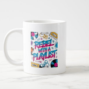 Rebell mit einer Playlist – Retro-Musikliebhaber Jumbo-Tasse
