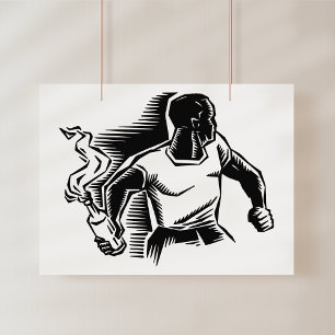 Rebell, Molotowcocktail, Unruhen, kommunistischer Fotodruck