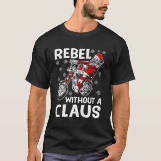 Rebell ohne Weihnachten Spaß Santa Claus Bike T-Shirt