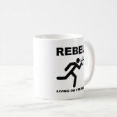 Rebellen auf der Edge Funny Mug Kaffeetasse (VorderseiteRechts)