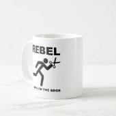 Rebellen auf der Edge Funny Mug Kaffeetasse (Vorderseite Links)