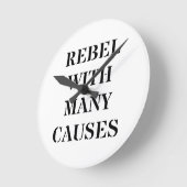 Rebellen mit vielen Ursachen Runde Wanduhr (Winkel)