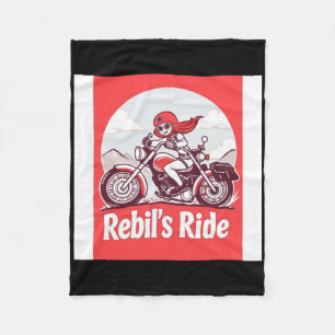 Rebellen-Motorradfahrer-Aufkleber Fleecedecke
