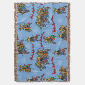 Rebellen ohne Claus Reindeer Blue Holiday Decke (Vorderseite Vertikal)