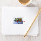 Rebellen ohne Claus Reindeer Holiday Cartoon Adressaufkleber (Insitu)