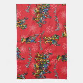 Rebellen ohne Claus Reindeer Red Holiday Geschirrtuch (Vertikal)