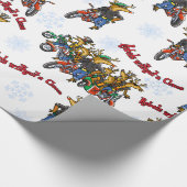 Rebellen ohne Claus Reindeer Silver Holiday Geschenkpapier (Ecke)