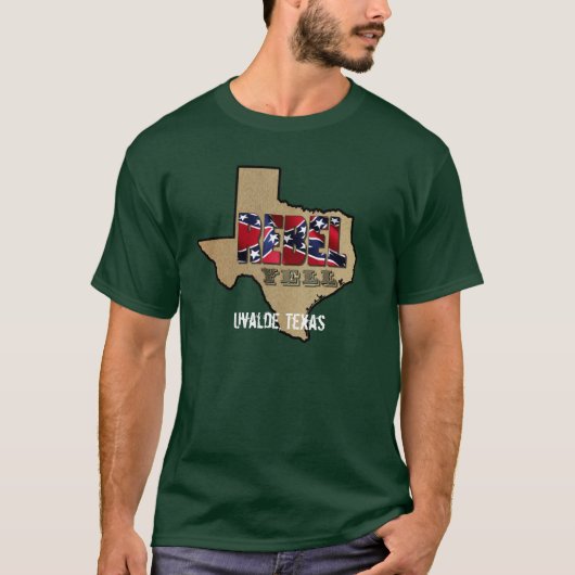 Rebellenschreilogo, Uvalde, Texas T-Shirt (Vorderseite)