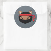 Rebellenträger Ninja Runder Aufkleber (Tasche)
