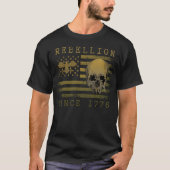 Rebellion 1776 American Flag Skull T-Shirt (Vorderseite)