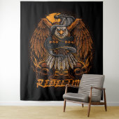 Rebellion Bald Adler, Schlange und Schädel Wandteppich (Beispiel)