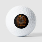 Rebellion Bald Eagle und Skulls Golfball (Vorderseite)