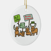 Rebellion bei Tieren Keramik Ornament (Rechts)