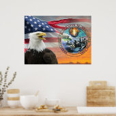 Rebellion der US-Fahnen gegen Tyrannen - Plakate (Küche)