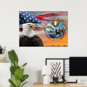 Rebellion der US-Fahnen gegen Tyrannen - Plakate (Heimbüro)