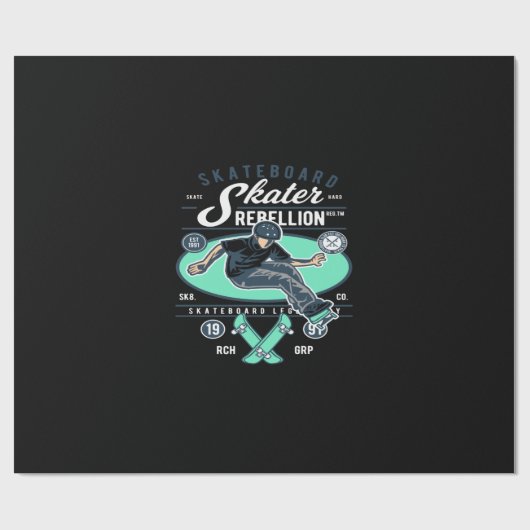 Rebellion des Skaters Geschenkpapier (Flach)