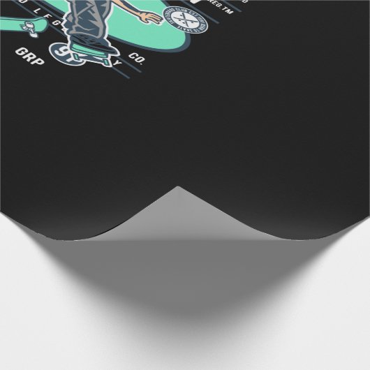 Rebellion des Skaters Geschenkpapier (Ecke)
