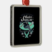 Rebellion des Skaters Ornament Aus Metall (Rechts)