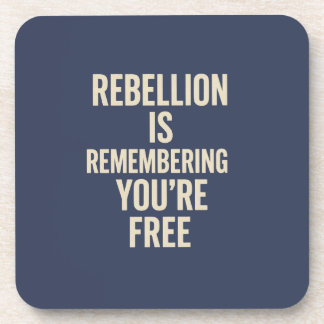 Rebellion erinnert dich daran, dass du gratis bist getränkeuntersetzer