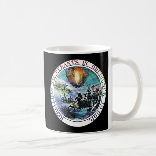 Rebellion gegen Tyrants Ben Franklin Great Siegel Kaffeetasse (Rechts)