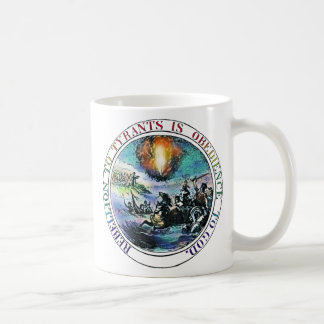 Rebellion gegen Tyrants Great Siegel Franklin Vers Kaffeetasse
