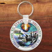 Rebellion gegen Tyrants Thomas Jefferson Großes Si Schlüsselanhänger (Vorderseite)