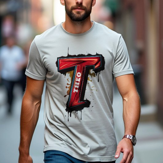 Rebellion in der Stadt: Anpassbare fette "T"-Graff T-Shirt