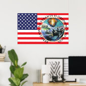 Rebellion US Flag Posters Poster (Heimbüro)