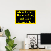 Rebellion wird Pflicht Poster (Heimbüro)