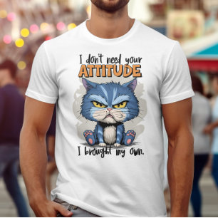 Rebellious Feline with Statement: Ich brauche nich T-Shirt