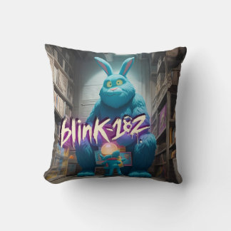 Rebellious Rest: Bigfoot Bunny - Blink 182 Inspire Kissen