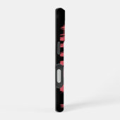 Rebellious Rock Star: Female Guitarist in Leather iPhone 16 Hülle (Rechte Seite)