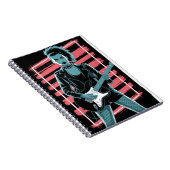 Rebellious Rock Star: Female Guitarist in Leather Notizblock (Rechte Seite)