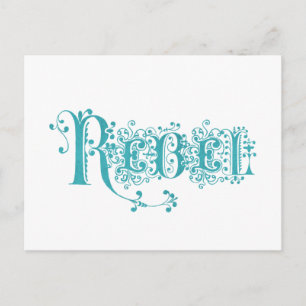 Rebellische Fancy-Vintage-Wortkunst Postkarte